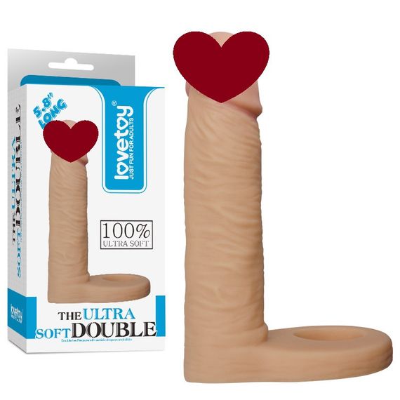 Кольцо с дилдо для двойного проникновения ULTRA SOFT Sex Aura