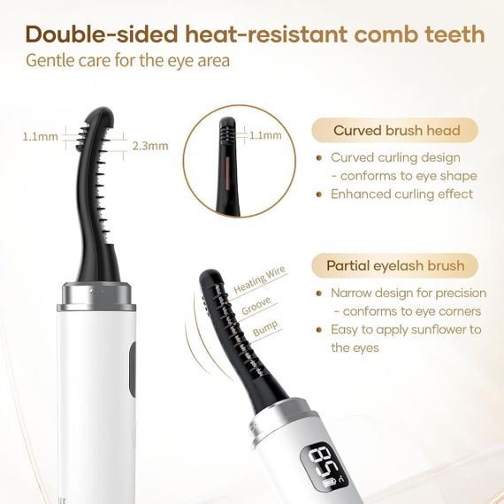 Щипці для завивання вій, що Швидко нагріваються, щипці для завивання вій ANLAN з гребінцем | Зображення 3