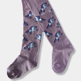 Дитячі колготи для дівчинки з принтом "ЄДИНОРІЖКИ" Twinsocks нар. 98-104, 110-116 рожевий, бузковий Рожевий, 110-116 / 5-6 років