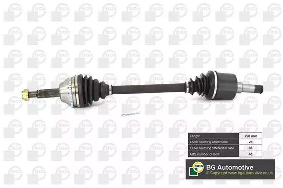 Полуось Ford Transit 06-12 2.2TDCi (28/36) 978mm L, BGA (DS2351LA) | Зображення 3