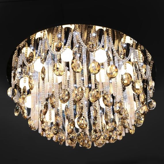 Люстра потолочная хрустальная с пультом LED E14 40W CH (BCL-377C/15) | Зображення 1