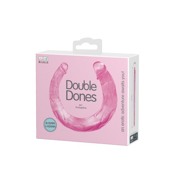 Двосторонній фалоімітатор - Double Dones Dildo Pink Sex Aura | Зображення 4