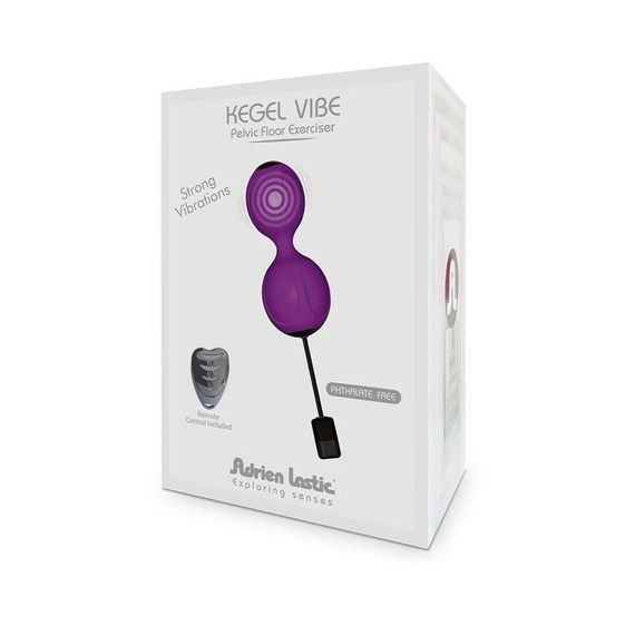 Вагинальные шарики с вибрацией Adrien Lastic Kegel Vibe Purple, диаметр 3,7см Sex Aura | Зображення 4
