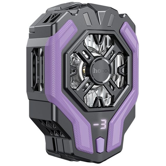 Охлаждающий кулер для мобильного телефона Hoco GM26 Ambitious Black purple | Зображення 1