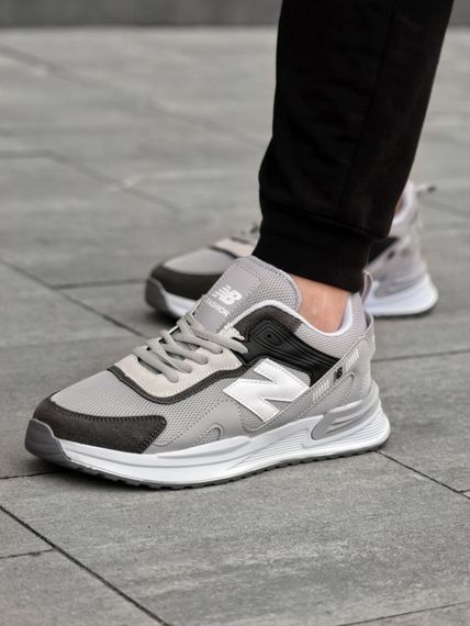 Кросівки New Balance текстиль/замш/шкіра колір сірий, чорний