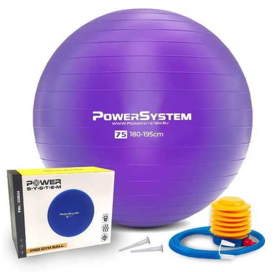 М'яч для фітнесу (фітбол) Power System PS-4013 Ø75 cm PRO Gymball Purple (PS-4013_75cm_Purple)