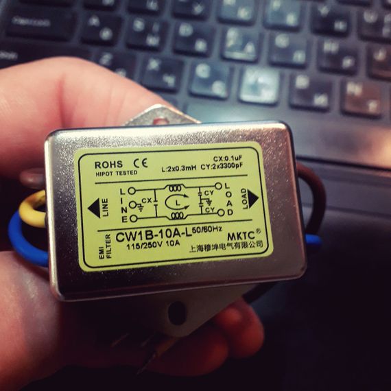Пристрій захисту emi фільтр емі AC CW1B-10A-L | Зображення 2