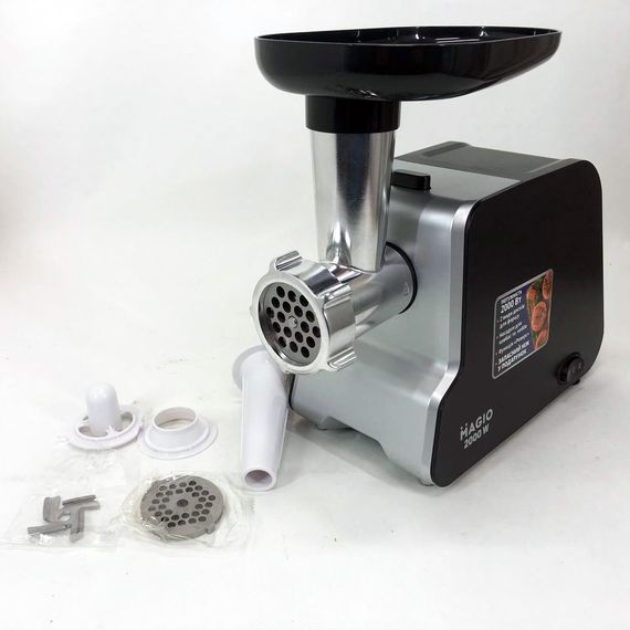 Мини мясорубки Magio MG-268 N 2000 Вт, Мощная качественная электромясорубка, Мощные мясорубки бытовые UI-13 | Зображення 8