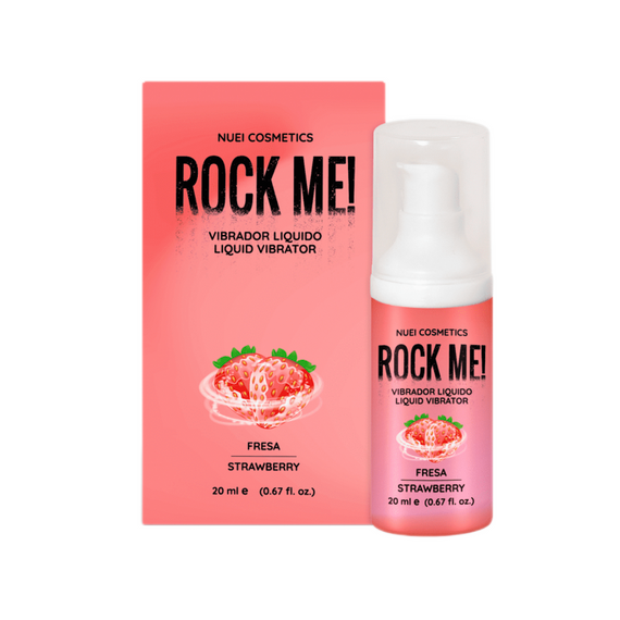 Жидкий вибратор NUEI ROCK ME со вкусом клубники, 20 мл sexstyle