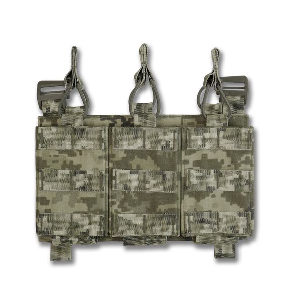 Съемная передняя панель к плитоноске с подсумками под 3 магазина пиксель | Зображення 2