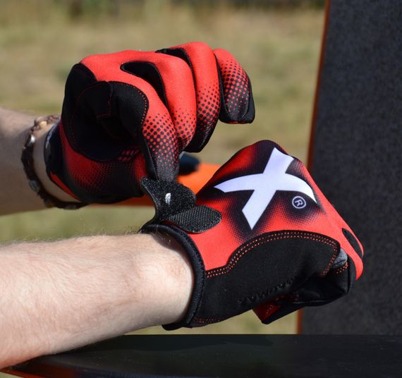 Рукавички для фітнесу MadMax MXG-101 X Gloves Black/Grey/Red XL | Зображення 7