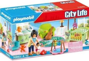 PLAYMOBIL 70862 Дитяча кімната, Ігровий набір із фігурками Playmobil City Life Baby Room 42 деталі