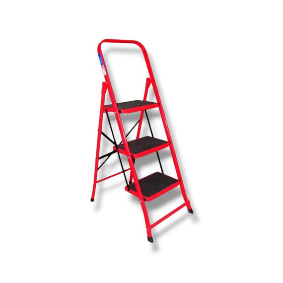 Драбина металева FORTE LFD106TB, 3 ступені, висота 109 см, робоча висота 280 см, навантаження 150 кг