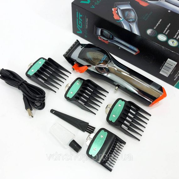 Машинка для стрижки аккумуляторная с насадками VGR, Профессиональная электрическая машинка для стрижки RM-81