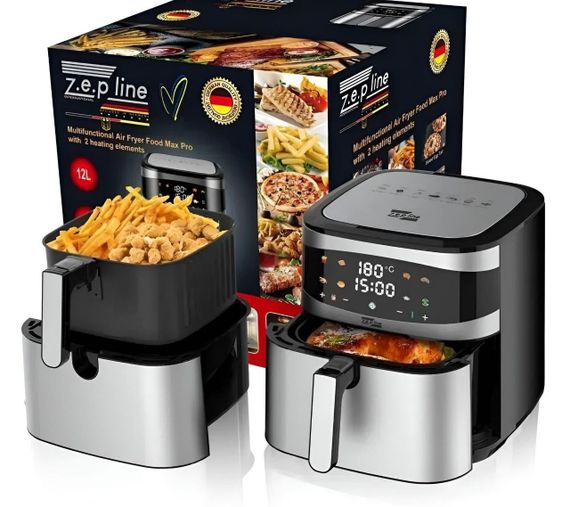 Кухонна аерофритюрниця Zepline ZP-216 на 8,8 л, 4200 Вт, мультипіч з великою чашею, фритюрниця без олії | Зображення 2