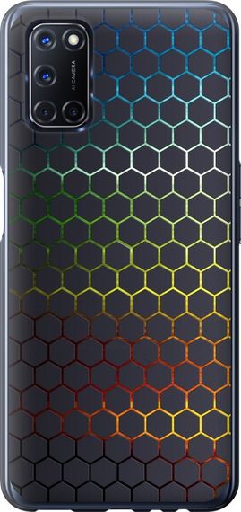 Чехол на Oppo A52 Переливающиеся соты "498u-1930-17620"