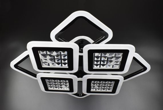 Люстра світлодіодна стельова LED світильник для квартири на стелю лед з пультом 26121 Чорний 11х54х62 см.