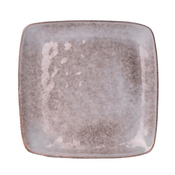 Тарелка плоская квадратная из фарфора 26.5 см бежевая HP631 | Зображення 2