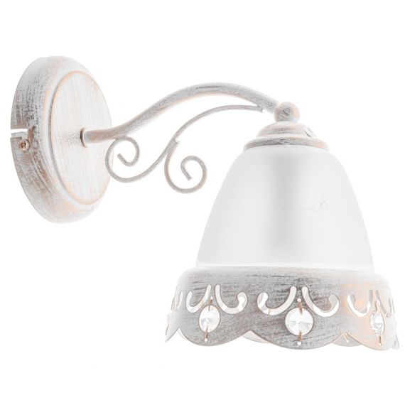 Бра настенное накладное классическое BKL-594W/1 E14 WH/G