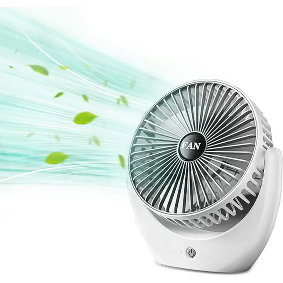 Портативний вентилятор настільний міні ручний Portable Fan AND, акумуляторний вентилятор для офісу та дому
