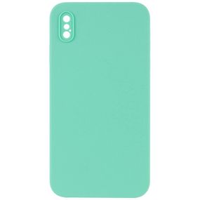 Чохол Silicone Case Square Full Camera Protective (AA) NOLOGO для Apple iPhone XS Max (6.5") Бірюзовий / Turquoise