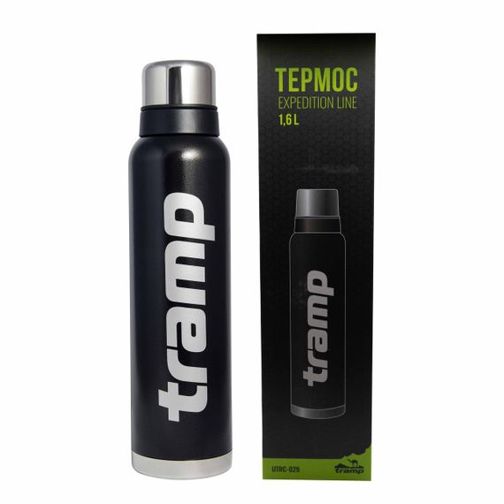 Термос Tramp Expedition Line 1,6л чорний, термос туристичний для напоїв