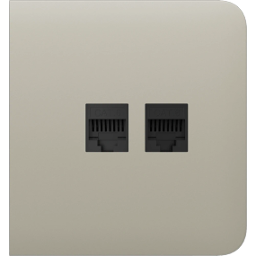 Ajax SideCover (LAN) Ivory Фронтальна панель - Розетки