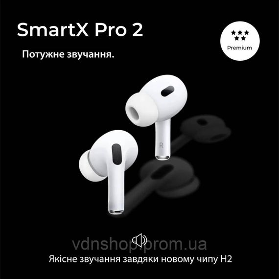 Навушники бездротові TWS SmartX Pro 2 Premium Bluetooth навушники з мікрофоном SAP2P | Зображення 1