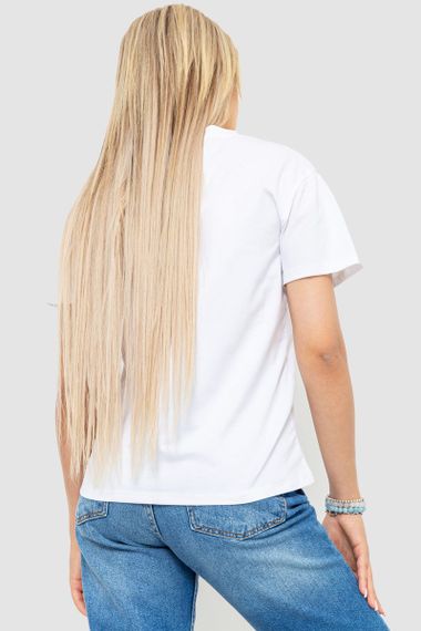 Футболка жіноча з принтом, колір білий, 221R3008-1 | Зображення 3