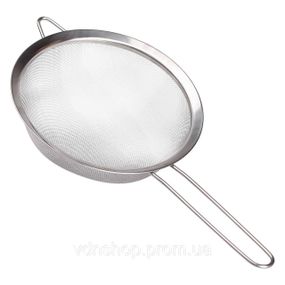 Сито друшляк з ручкою 20 см дрібнокомірчаста сітка з нержавіючої сталі HP-19-13