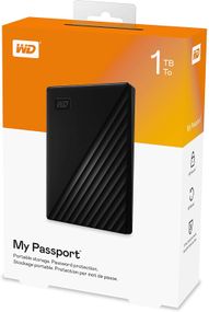 Жесткий диск WD 2.5&quot; USB 3.2 Gen 1 1TB My Passport Black (WDBYVG0010BBK-WESN)
