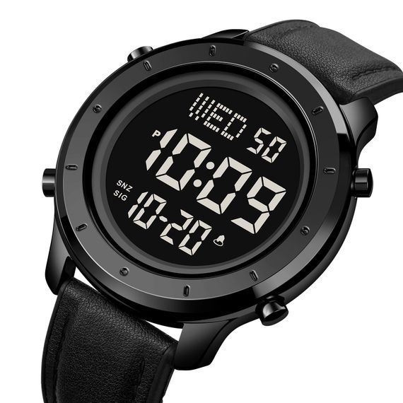 Чоловічий годинник Skmei 1864LBKBK Black-Black Leather | Зображення 1