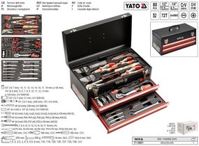 Набір ящик з інструментами 3 яруси 2 шуфляди YATO-38951
