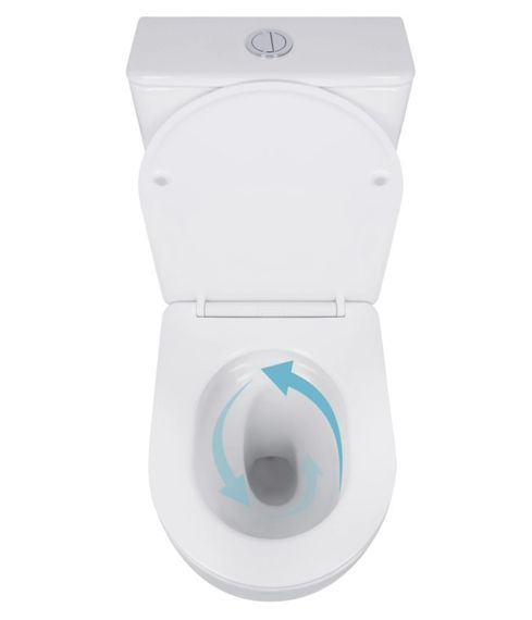 Унітаз підлоговий Qtap Robin Ultra Quiet з сидінням Slim Duroplast/ Soft-close/ Quick Release QT13226089AW | Зображення 6