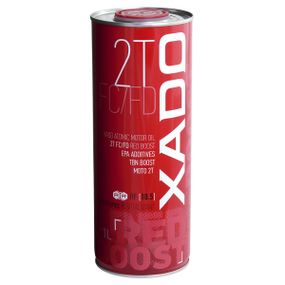 Синтетична олива для мототехніки XADO Atomic Oil 2T FC/FD RED BOOST жерстяна банка 1 л