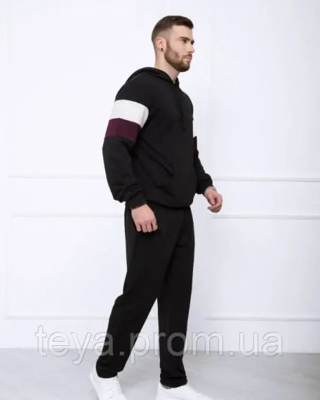 Спортивний костюм колір чорний розмір 3XL FI_004551 | Зображення 1