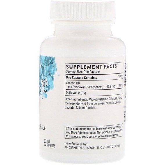 Пиридоксин Thorne Research Pyridoxal 5'-Phosphate 180 Caps | Зображення 1