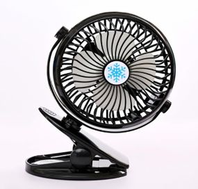 Портативный настольный вентилятор Mini Fan WX 6503 мини охладитель на аккумуляторе с прищепкой 2 скорости 4 Вт Черный