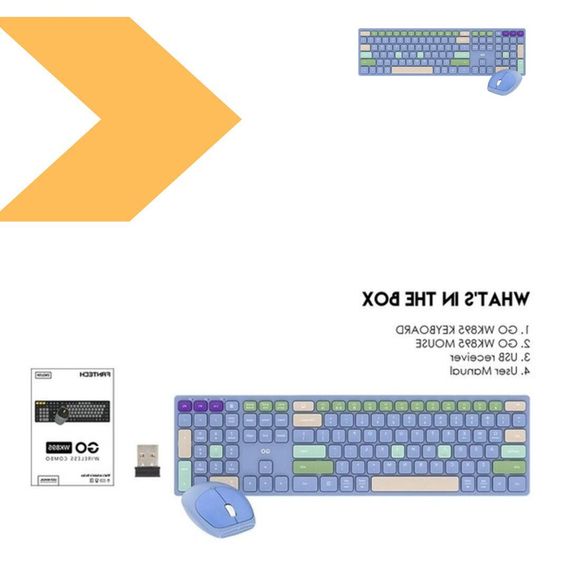 Бездротова клавіатура і миша Silent Click XPRO WK895 (45938-_711) | Зображення 1