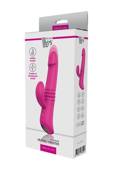 Вібромасажер з функцією нагріву HEATING THRUSTER MAGENTA, Рожевий | Зображення 1