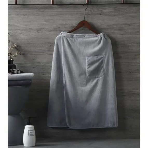 Махровий рушник для ванни, Сірий рушник для дому та спа 156х81 см