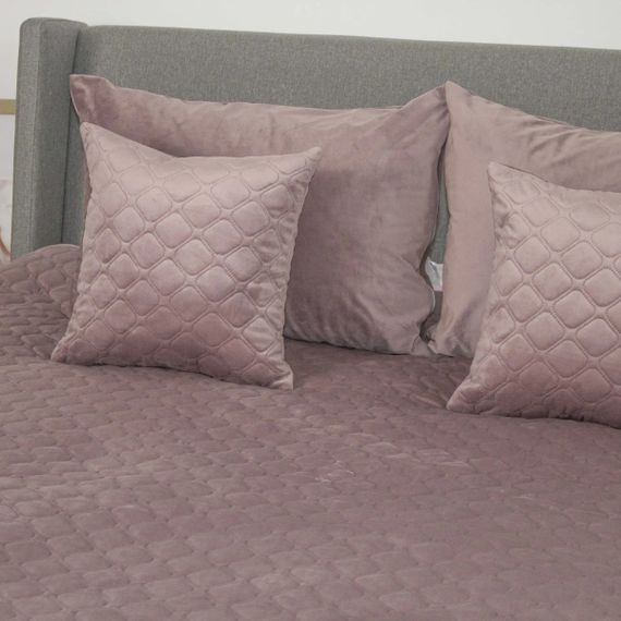 Покрывало двуспальное ТЕП Velour Ромб круглый 4-00517_33955 220х240 см темно-розовое | Зображення 2