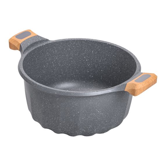 Велика алюмінієва каструля об'ємом 11 літрів з антипригарною кришкою Ø32 см HP-4-435G | Зображення 1