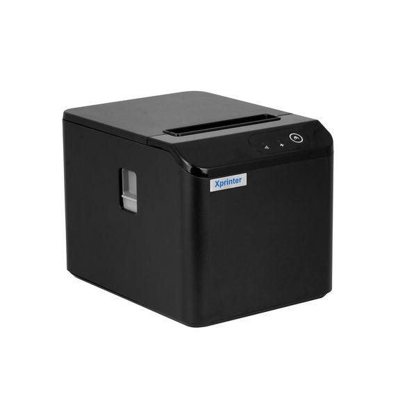 POS-принтер Xprinter XP-T80Q-UL c автообрезкой, чёрный, USB+LAN (XP-T80Q-UL) | Зображення 1