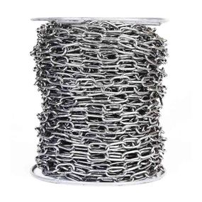 Цепь длиннозвенная без покрытия 5мм ГОСТ1592-90 (бухта кратно 50м)  APRO