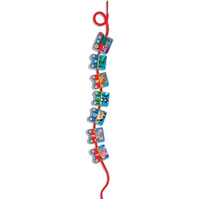 Розвиваюча іграшка Melissa&amp;Doug дерев&apos;яна шнурівка-паровозик &quot;Алфавіт&quot; (MD9497) | Зображення 2