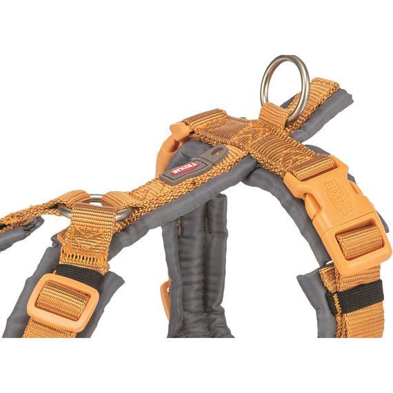 Шлея Trixie Premium для собак трекінгова S 36–44 см 15 мм оранжево-сіра | Зображення 1