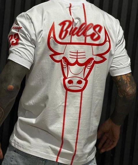 Футболка мужская с принтом повседневная L Белая