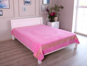 Махрове покривало 200х215см (Піке) Рожеве