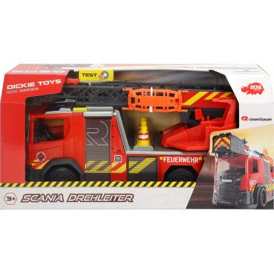 Спецтехника Dickie Toys Пожарная машина Скания с телескопической стремянкой, со звуком и световыми эффектами | Зображення 5